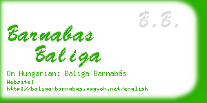 barnabas baliga business card